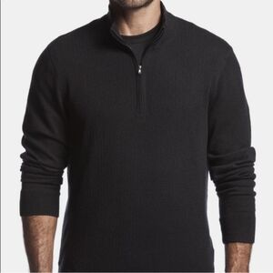 James Perse Cashmere Half Zip in Dark Grey | 1 SMALL